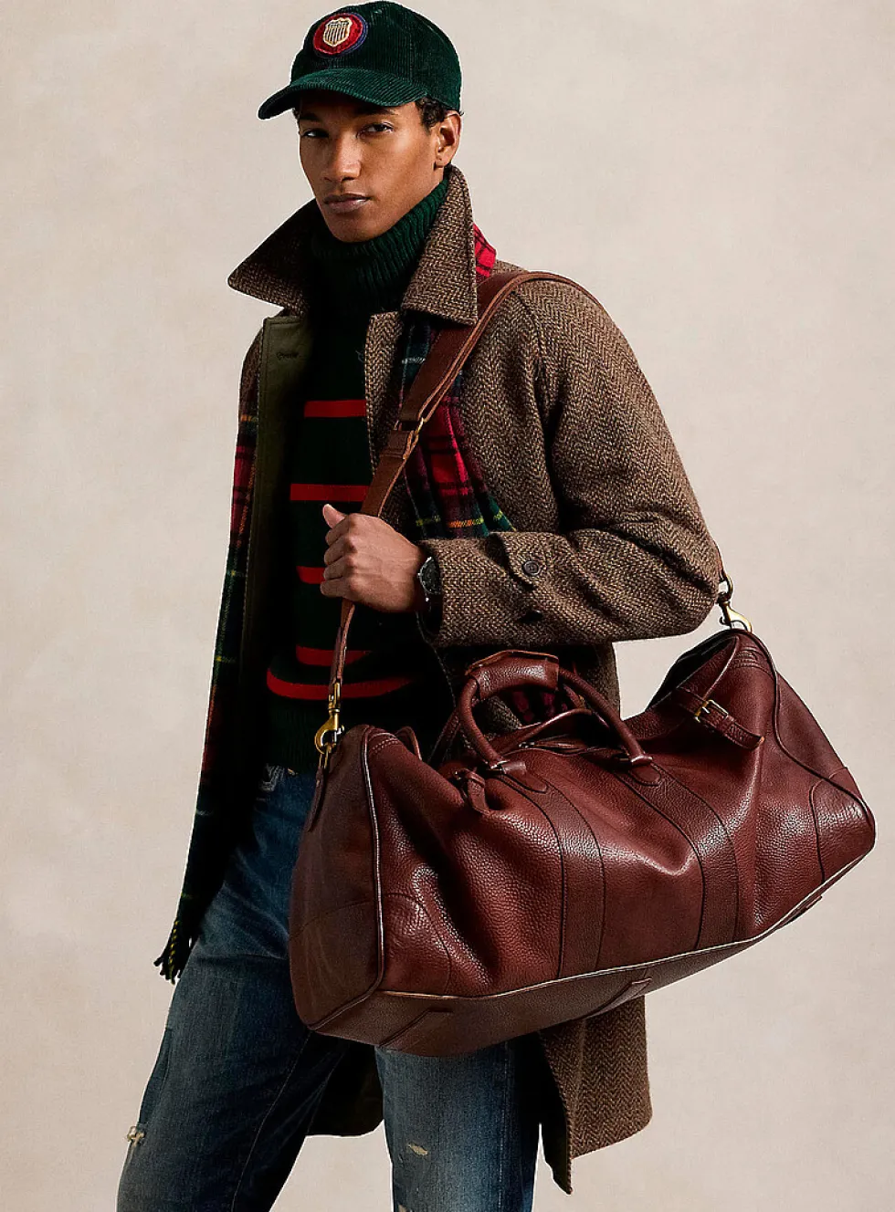 Heritage leather duffle bag