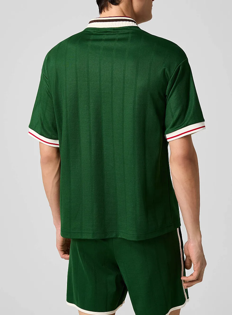 Hibiscus embroidered soccer jersey