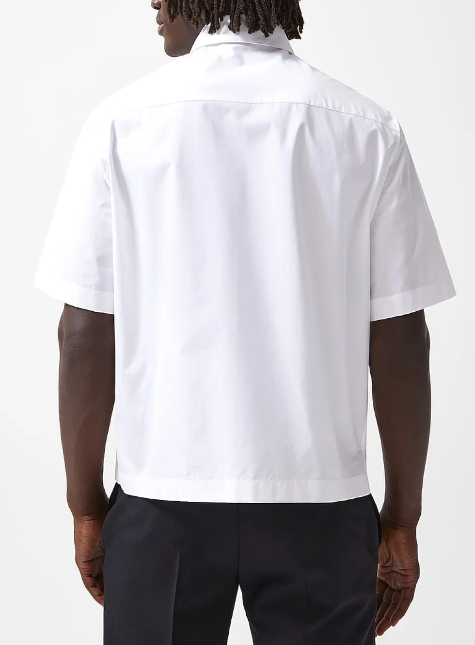Hidden buttons boxy-fit shirt