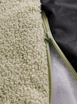 High-pile fleece structured beanbag chair