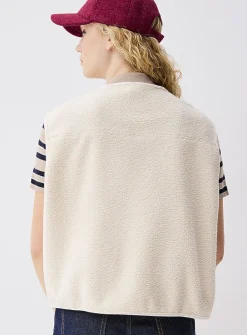 High-pile-fleece zipped vest