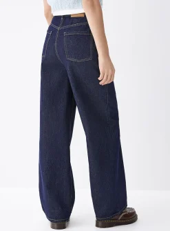 High-rise wide-leg jean