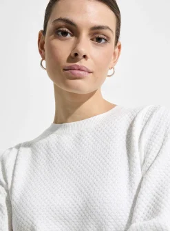 Honeycomb textured sweater