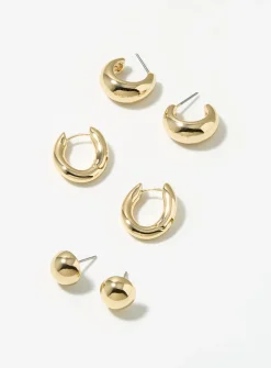 Hoop-and-ball earrings