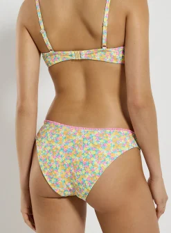 Hula Honey ruffle trim floral bikini bottoms