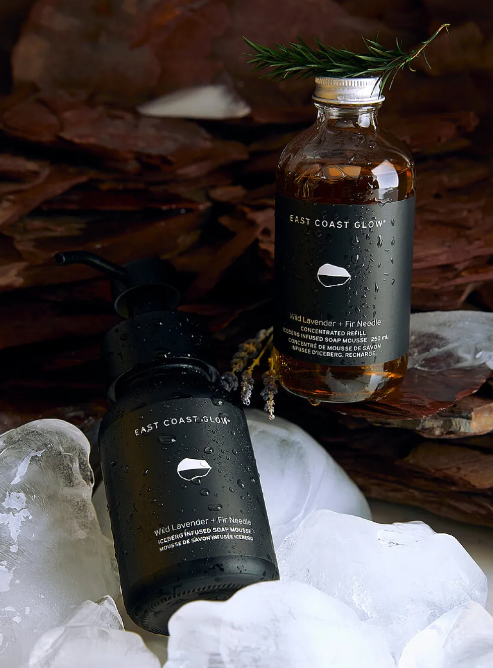 Iceberg water-infused hand soap and refill
