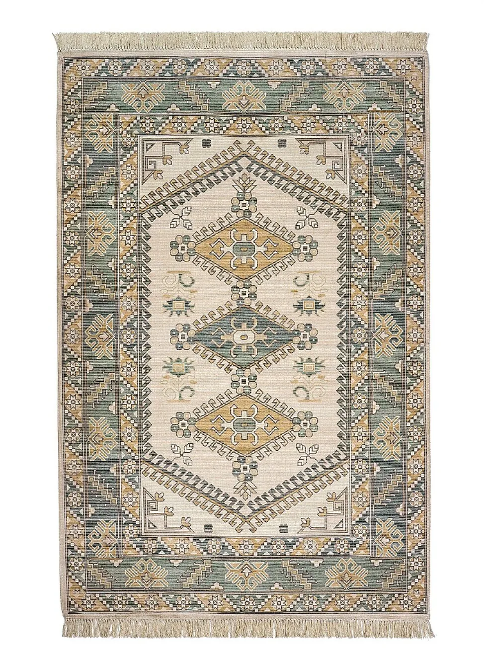 Iman ancient geometry handcrafted rug
