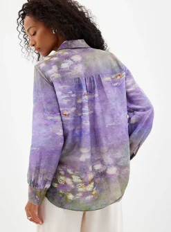 Impressionist cotton-silk shirt