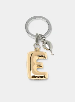 Inflatable letter charm key ring