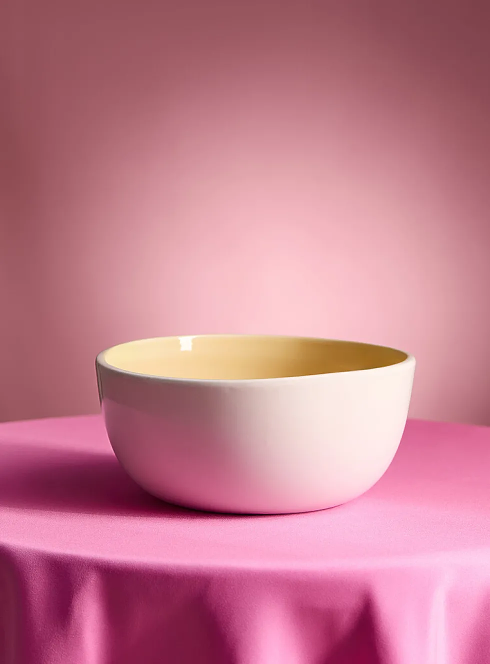Inner 3D dumpling large white bowl