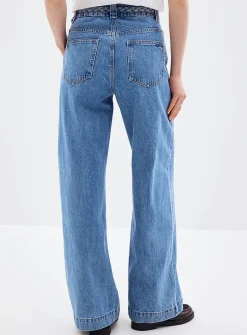 Jaden braided-waist jean