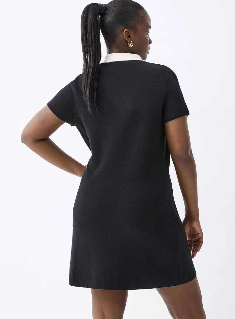 Jewel-button knit dress