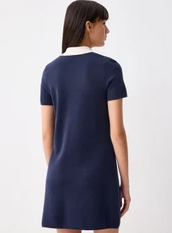 Jewel-button knit dress