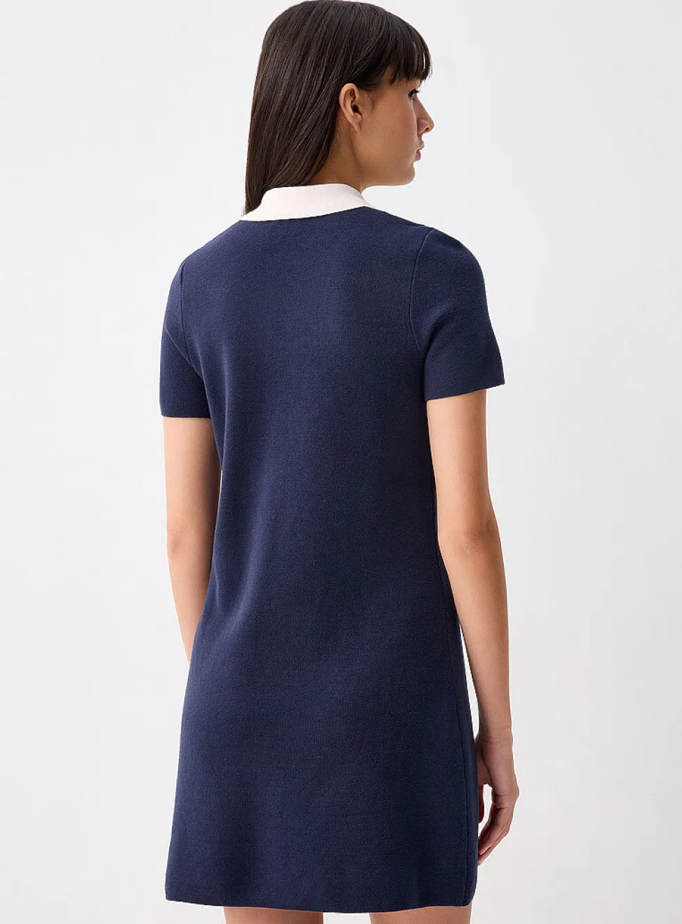 Jewel-button knit dress