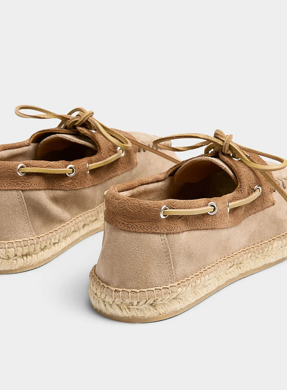 Khai taupe suede boat shoes