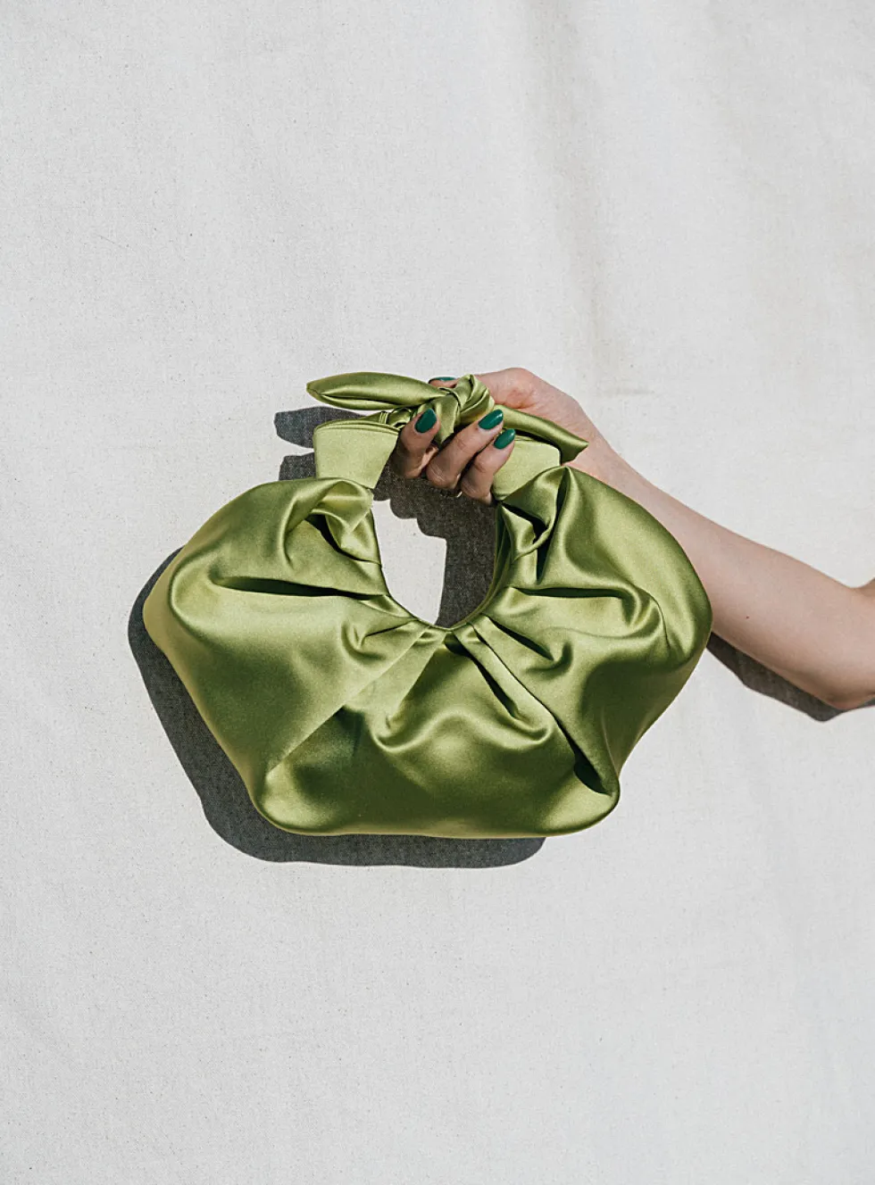 Kiku satiny croissant bag