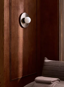 Krema frosted finish chrome wall sconce