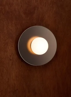 Krema frosted finish chrome wall sconce