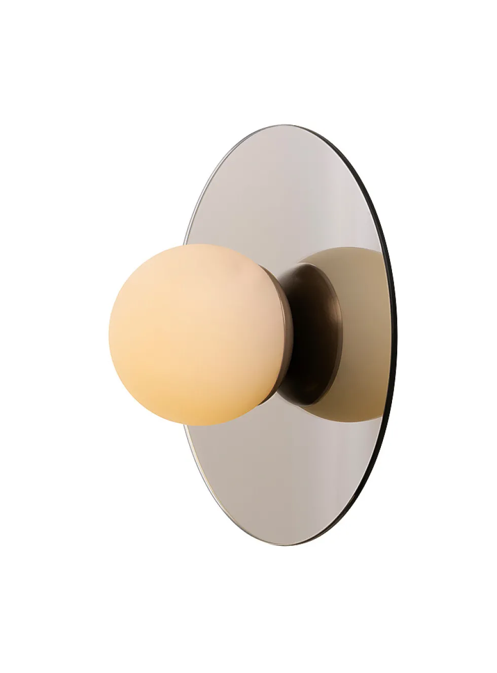 Krema glossy finish chrome wall sconce