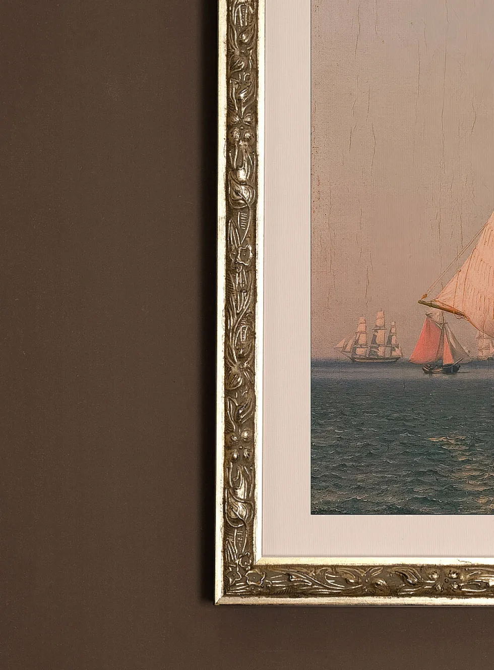 La promesse des flots silver frame rigid art print