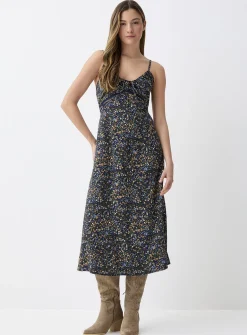 Lace trim floral dress