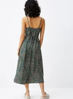 Lace trim floral dress