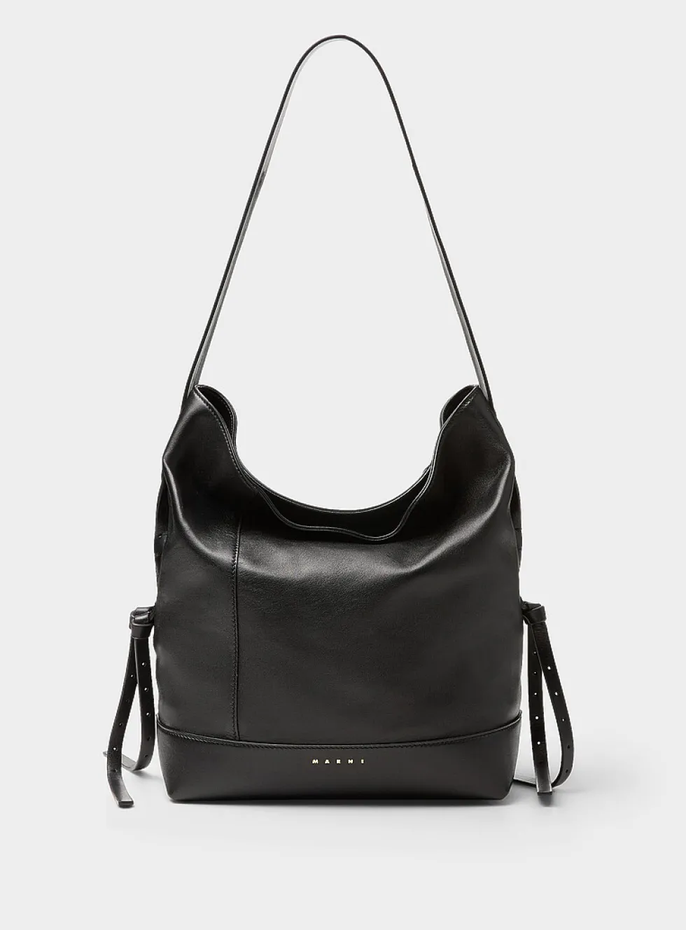 Lambskin leather hobo bag