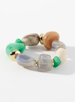 Large colourful stone bracelet