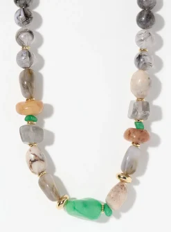 Large colourful stone necklace