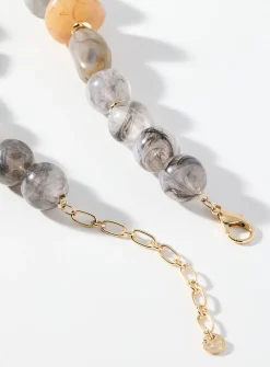 Large colourful stone necklace