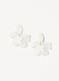 Large double-flower earrings