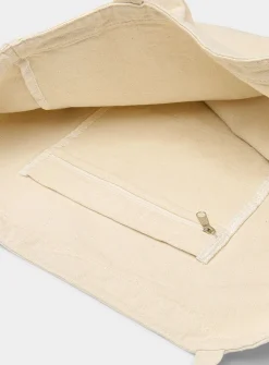 Large faded canvas tote