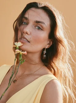 Large gemstone earrings