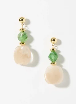 Large gemstone earrings