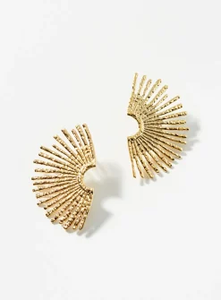 Large half-sun earrings