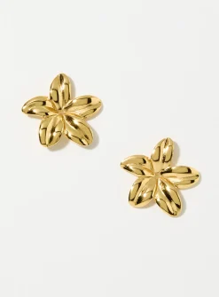 Large hibiscus earrings
