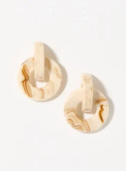 Large interlaced hoop earrings