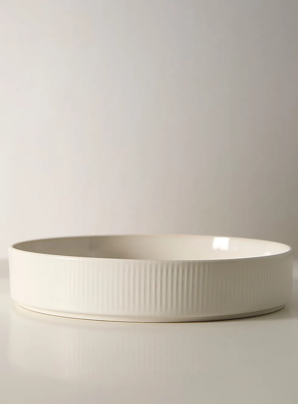 Large modern grooved bowl