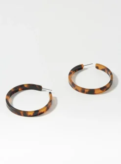 Large patterned acetate hoops