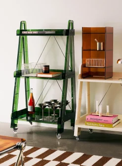 Large wheeled polycarbonate shelving