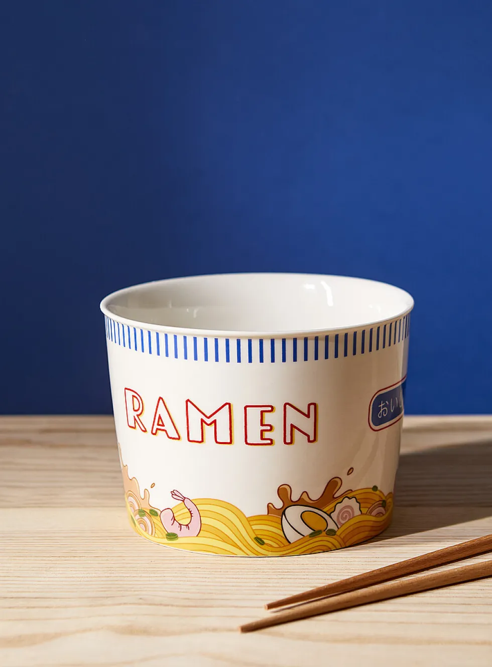 Large white ramen noodle bowl