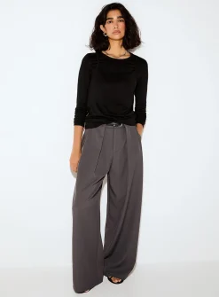 Layered cami long-sleeve T-shirt
