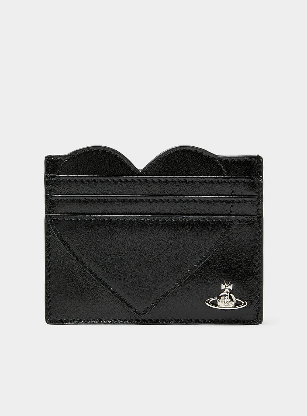 Leather heart-themed cardholder
