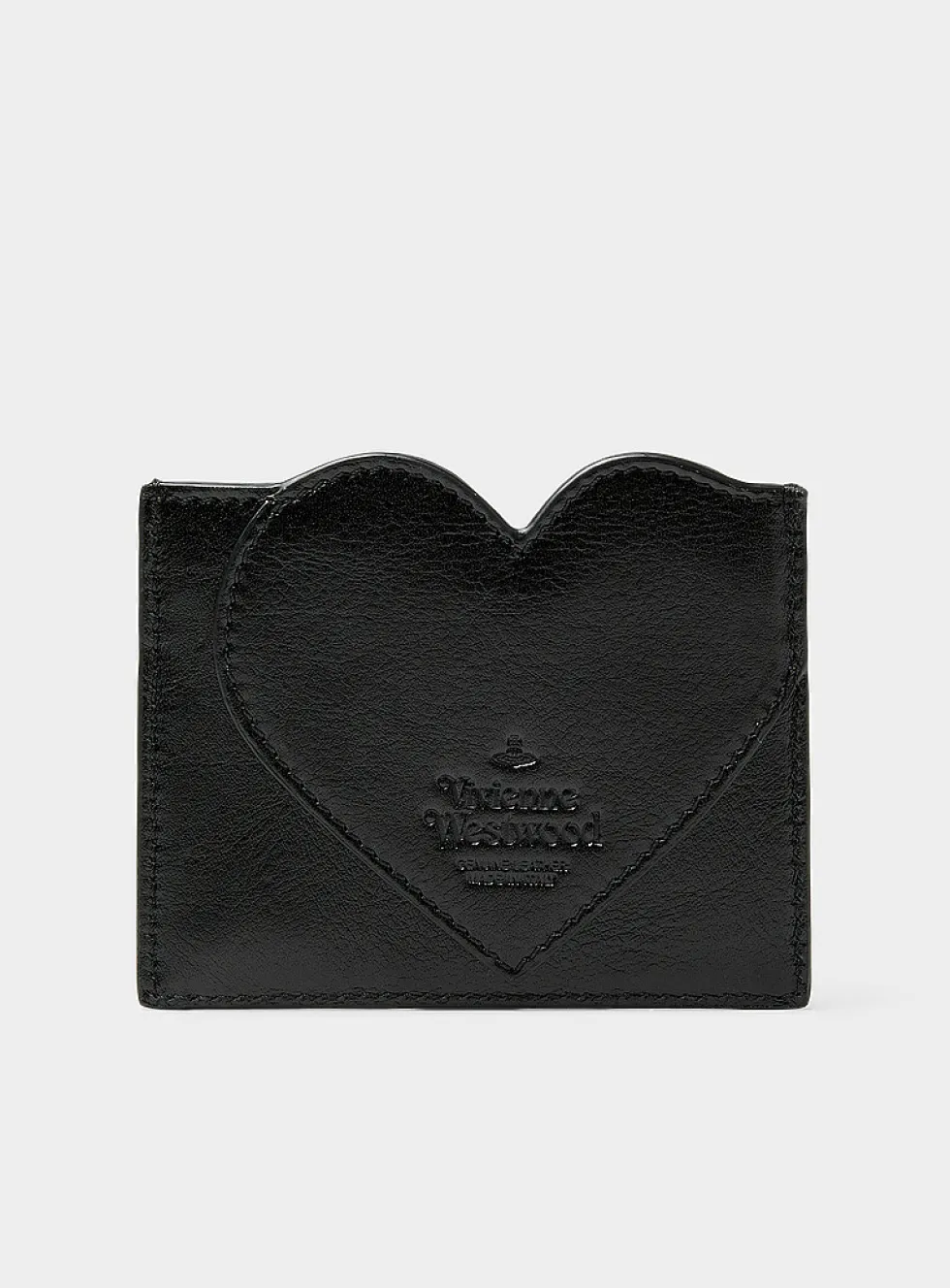 Leather heart-themed cardholder