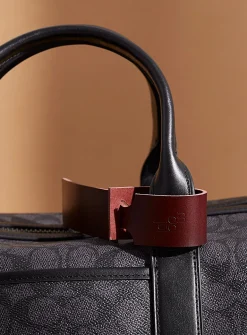 Leather luggage tag
