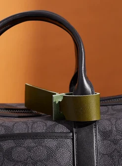 Leather luggage tag