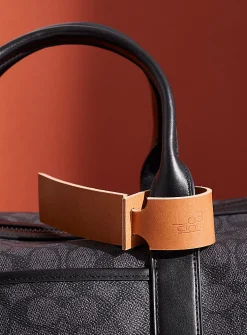 Leather luggage tag