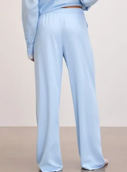 Lia flowy twill wide-leg dress pant