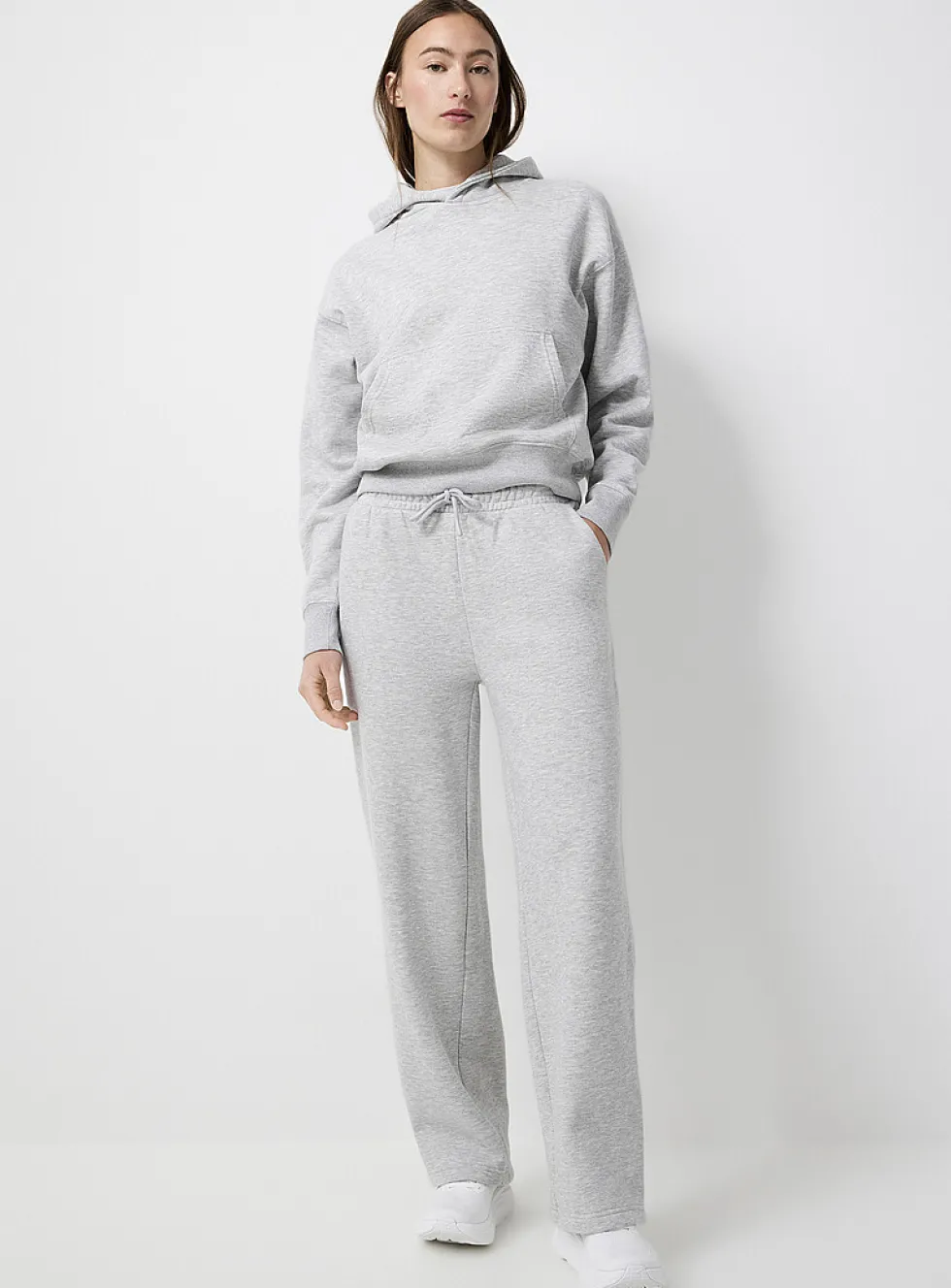 Light fleece jersey hoodie