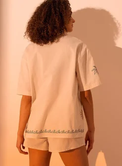 Lightweight cotton camp shirt
